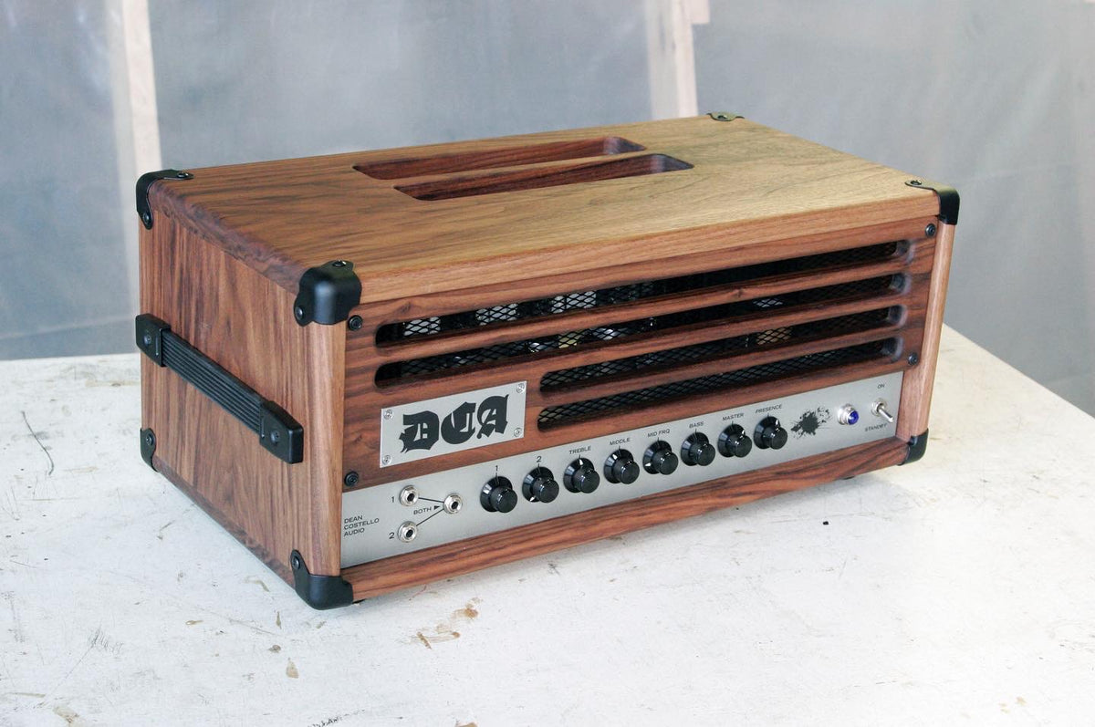 DCA Blackmark bass amp 300W 6xKT88 walnut headcases handmade amp handwired Dean Costello Audio Amplifier