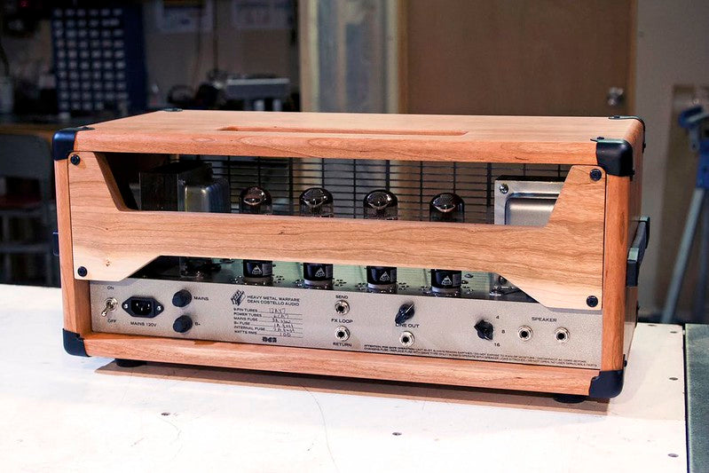 DCA HMW impedance selector Heavy Metal Warfare Dean Costello Audio cherry amp guitar headcase handmade Chicago cinder block craftsman  high gain distortion head