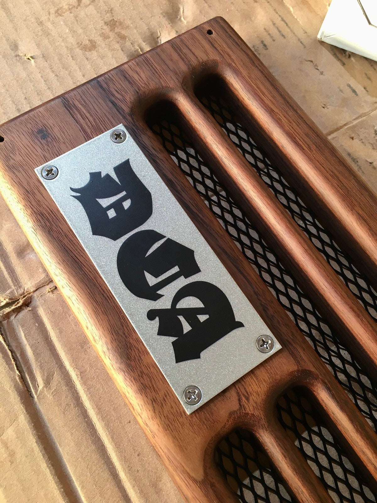 Dean Costello Audio DCA Black mark bass amp bassist guitarist high gain pedal platform walnut woodshop woodworking beautiful light
