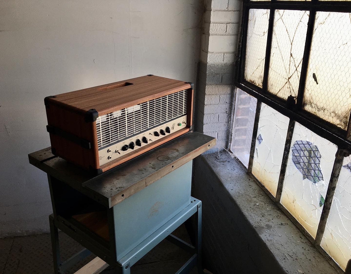 DCA HMWB Dean Costello Audio heavy metal warfare B bass amp bassist amplifier guitarist amplifiers amps walnut sapele kt88 12ax7 industrial Chicago handmade craftsman artisan