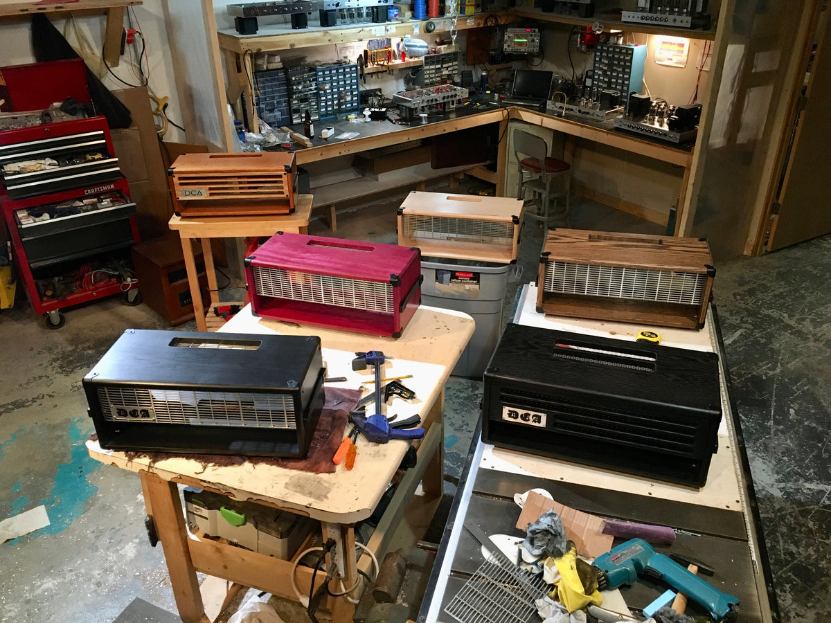 woodshed workspace Chicago made in use handmade amp amplifier purple heart maple oak ash cherry
